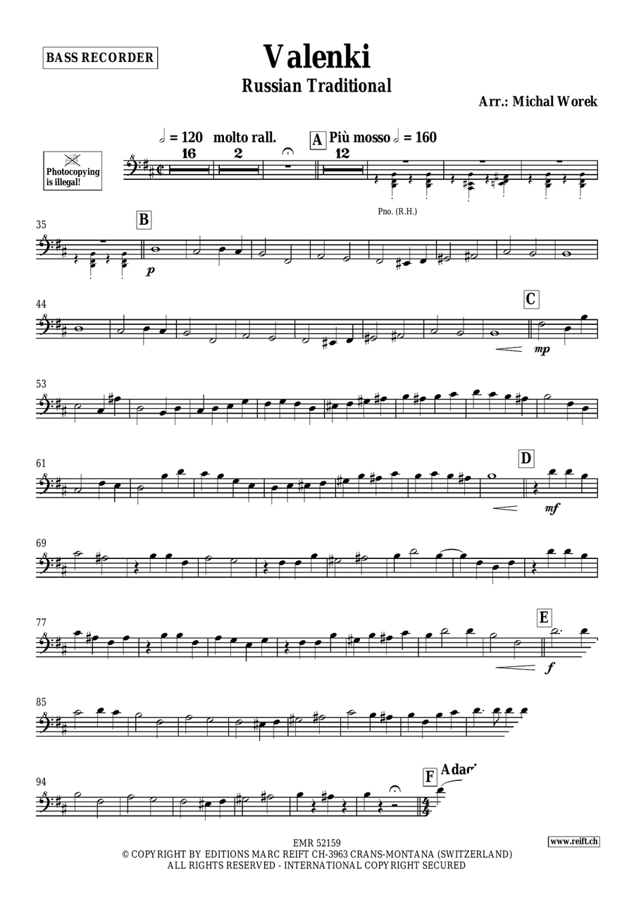 Valenki Valenki Bass Recorder scores gallery preview page 3