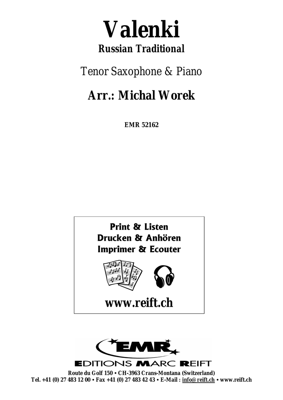 Valenki Valenki Tenor Saxophone scores gallery preview page 2