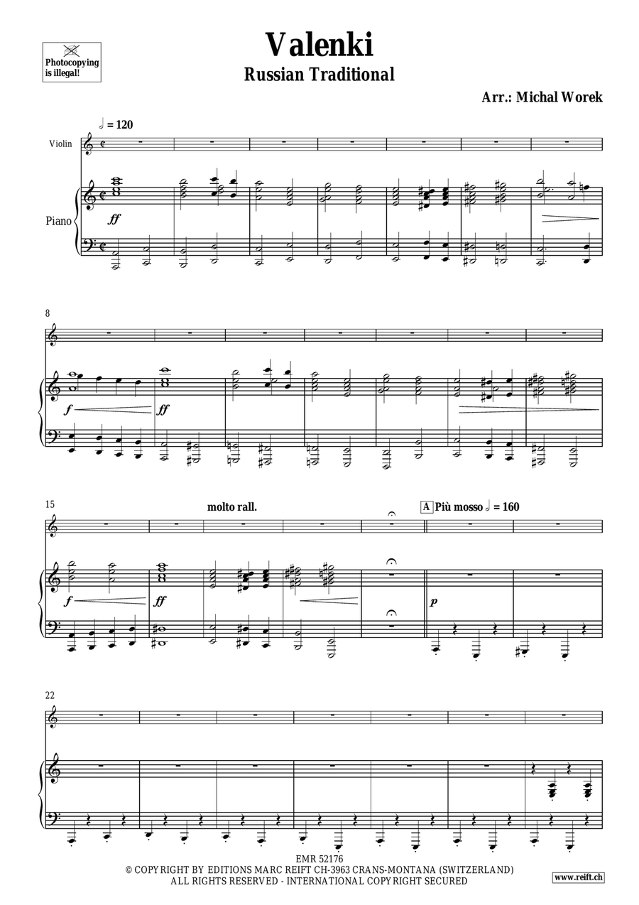 Valenki Valenki Violin Solo scores gallery preview page 4