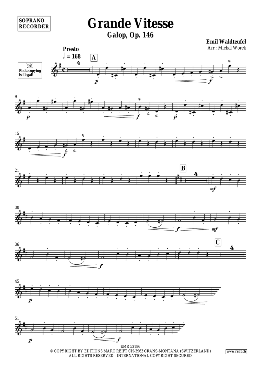 Grande Vitesse Grande Vitesse Soprano Recorder scores gallery preview page 3