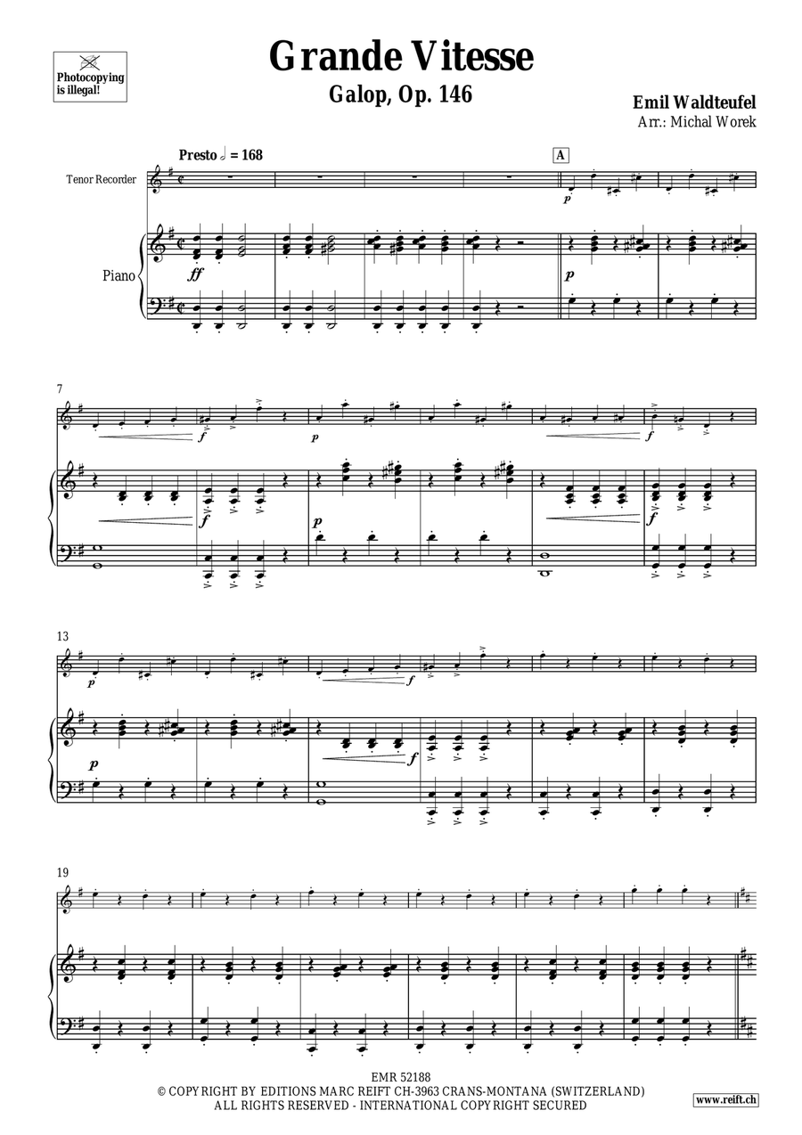 Grande Vitesse Grande Vitesse Tenor Recorder scores gallery preview page 4