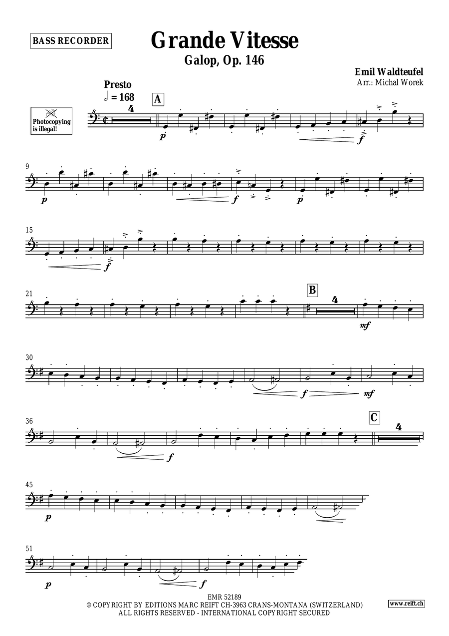 Grande Vitesse Grande Vitesse Bass Recorder scores gallery preview page 3