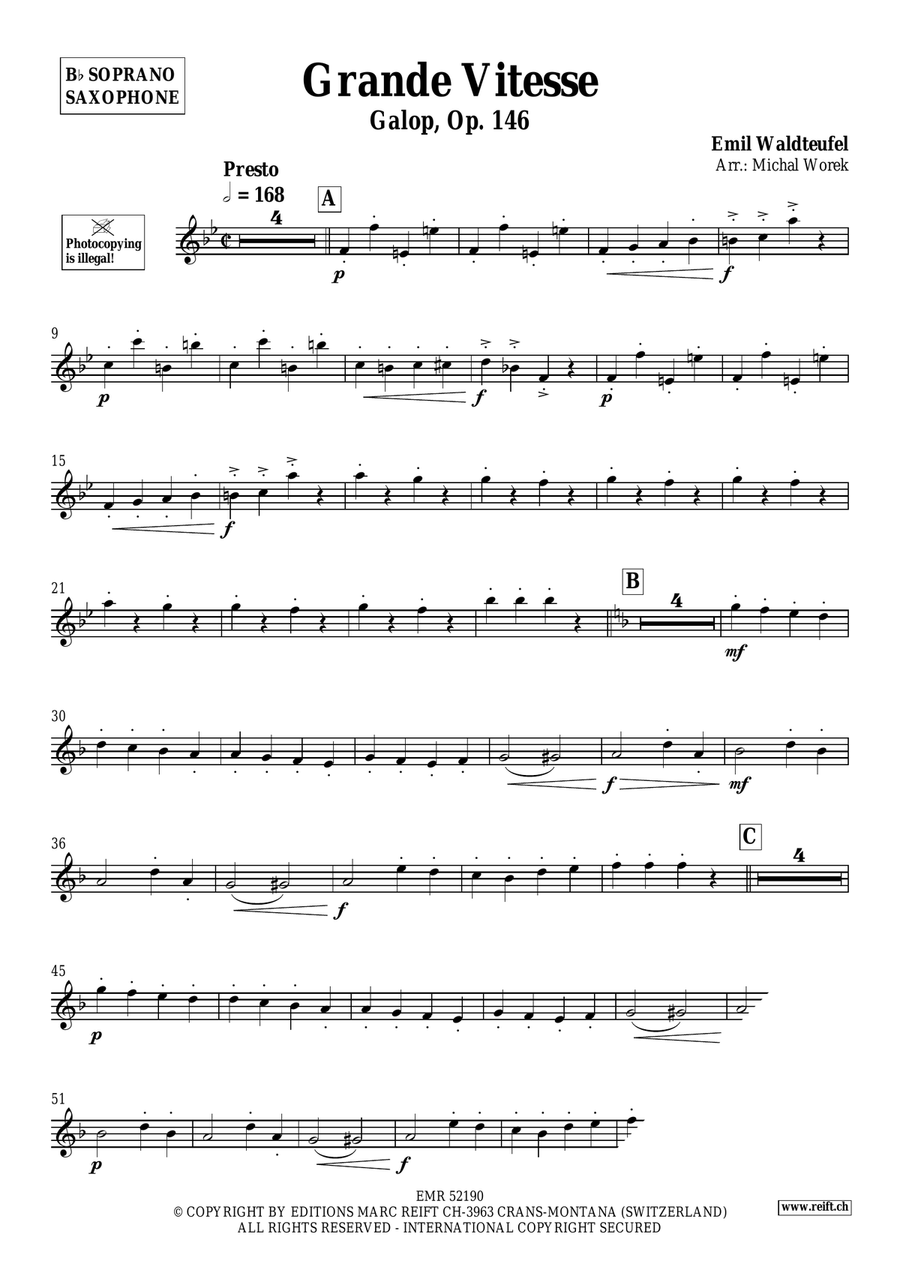 Grande Vitesse Grande Vitesse Soprano Saxophone scores gallery preview page 3