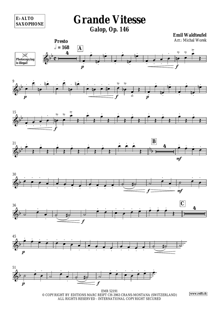 Grande Vitesse Grande Vitesse Alto Saxophone scores gallery preview page 3