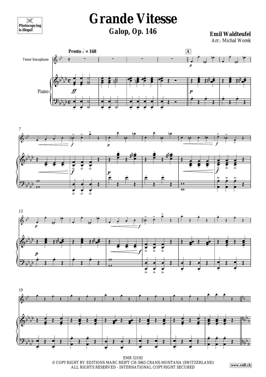 Grande Vitesse Grande Vitesse Tenor Saxophone scores gallery preview page 4