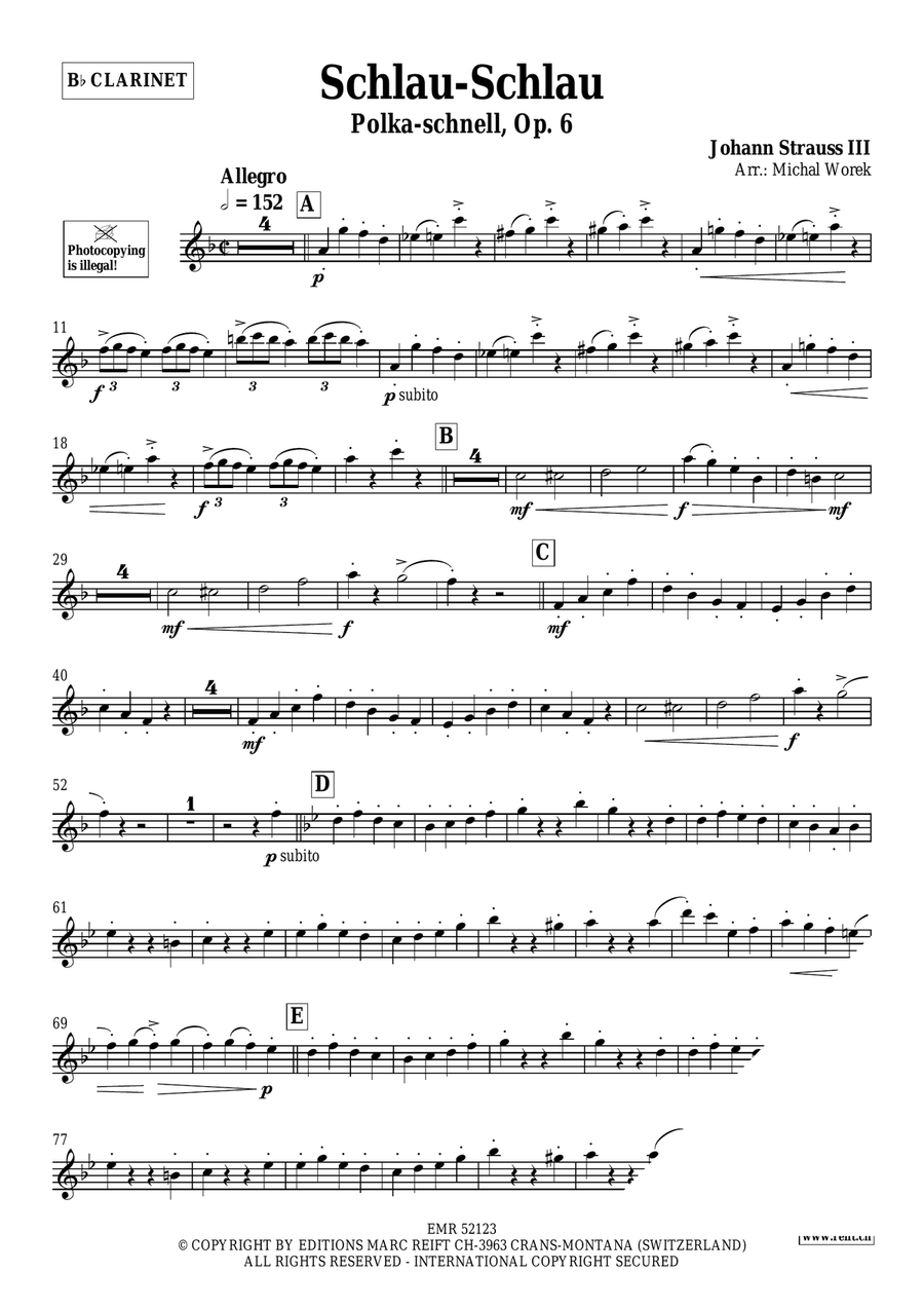 Schlau-Schlau Schlau-Schlau Clarinet Solo scores gallery preview page 3