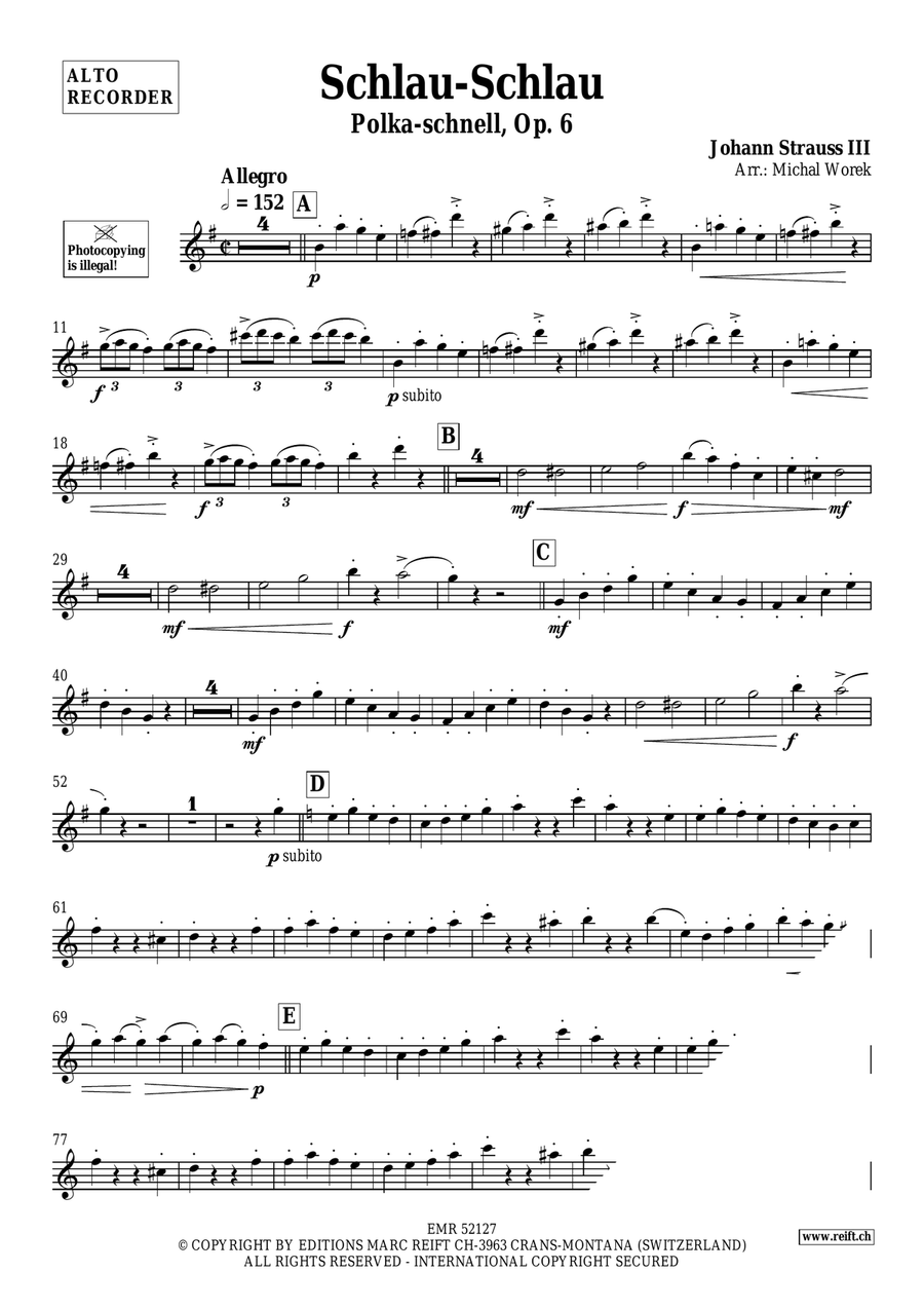 Schlau-Schlau Schlau-Schlau Alto Recorder scores gallery preview page 3