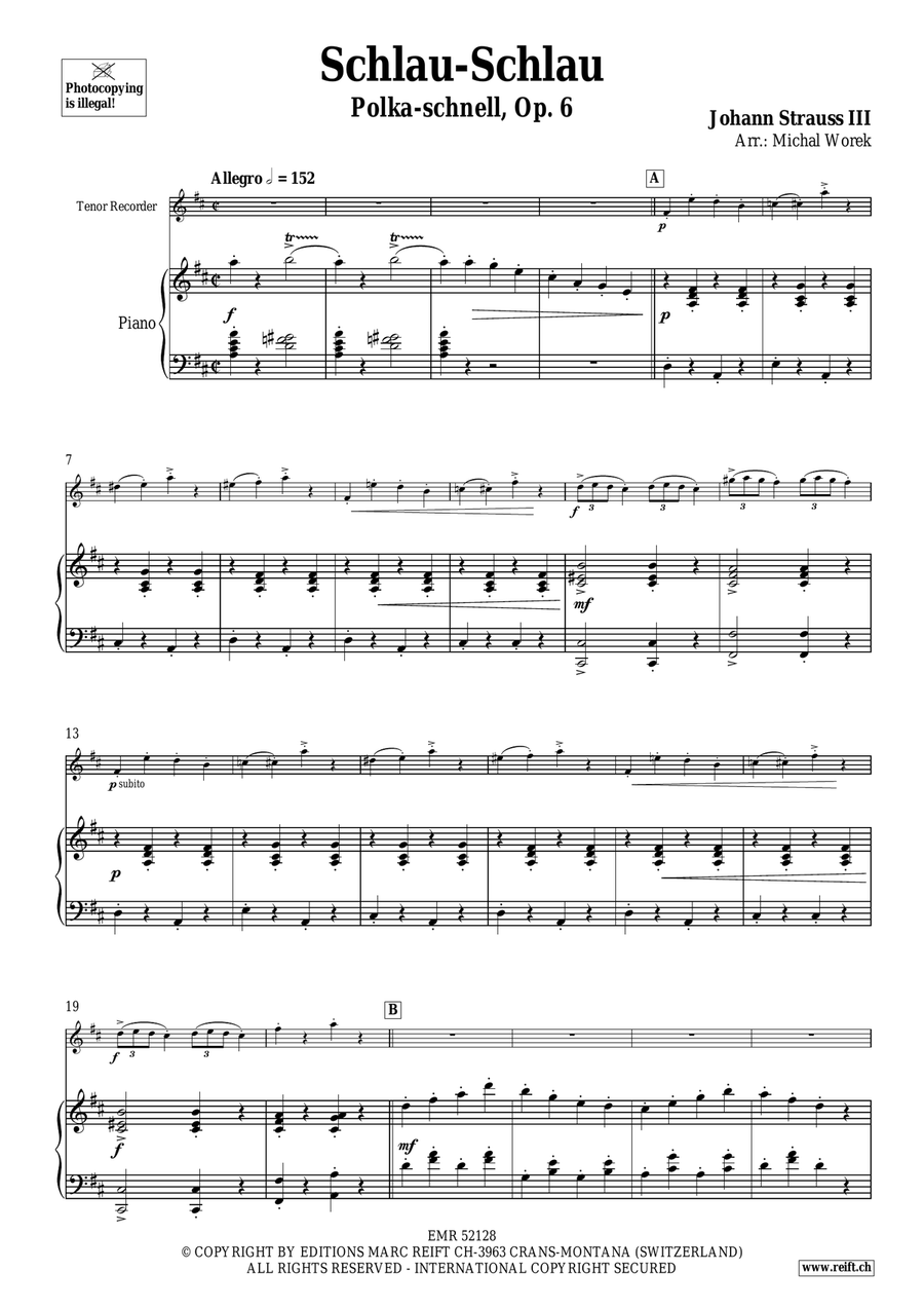 Schlau-Schlau Schlau-Schlau Tenor Recorder scores gallery preview page 4