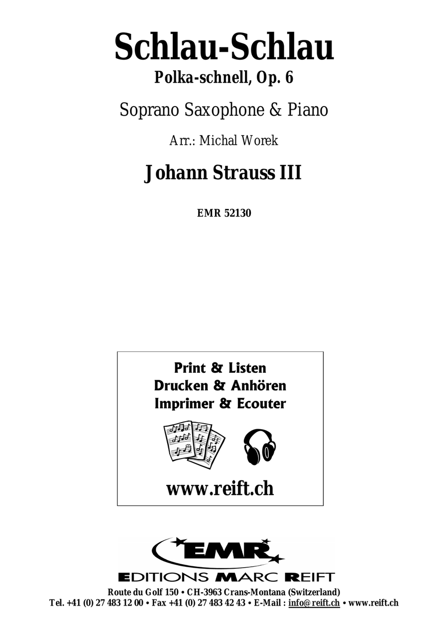 Schlau-Schlau Schlau-Schlau Soprano Saxophone scores gallery preview page 2