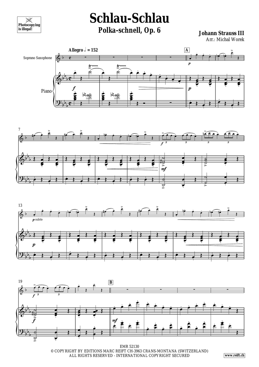 Schlau-Schlau Schlau-Schlau Soprano Saxophone scores gallery preview page 4