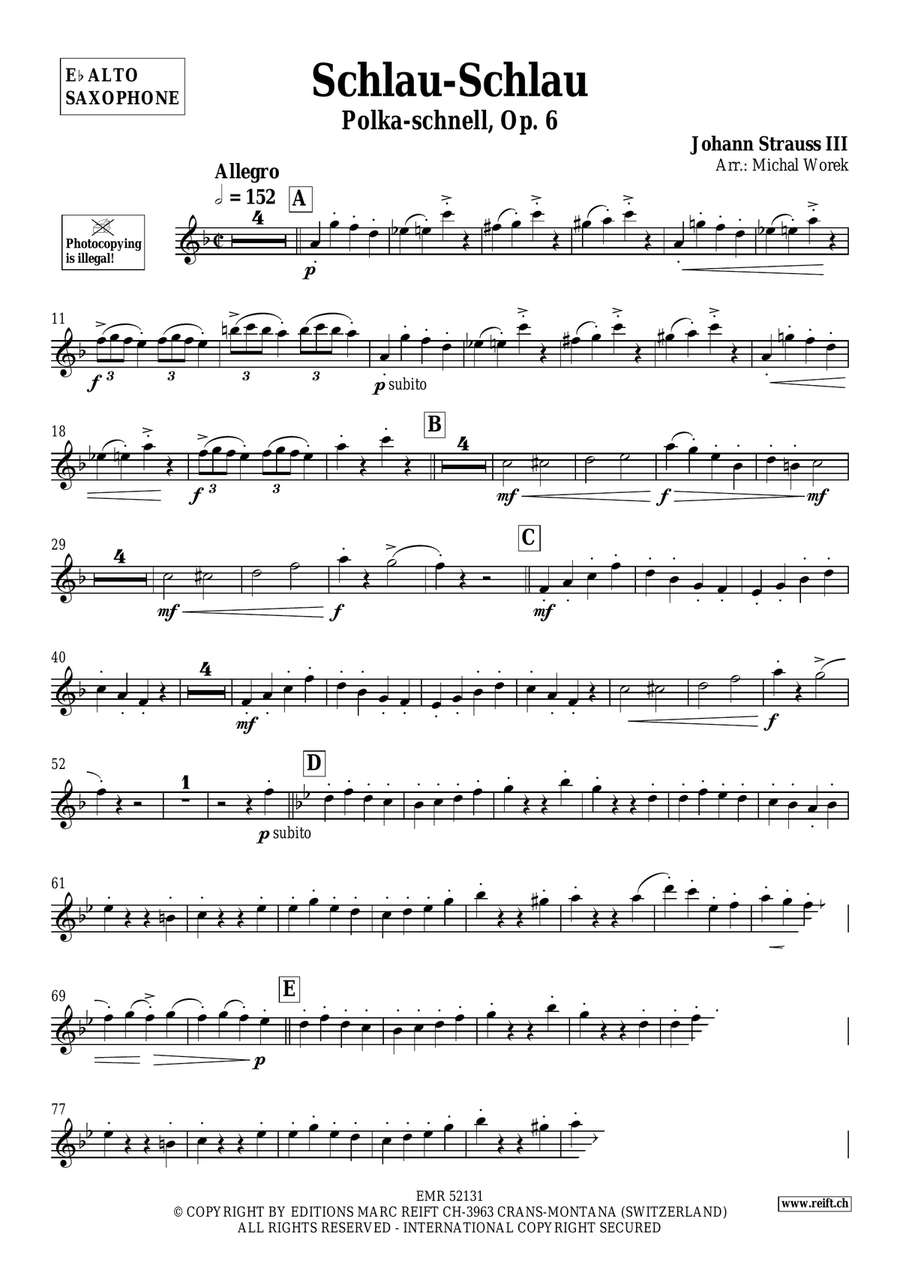 Schlau-Schlau Schlau-Schlau Alto Saxophone scores gallery preview page 3