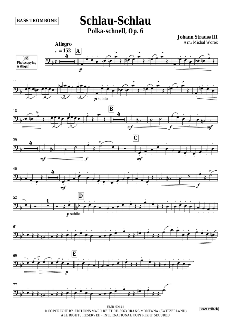 Schlau-Schlau Schlau-Schlau Bass Trombone scores gallery preview page 3