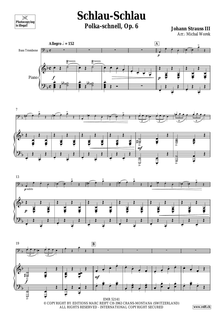 Schlau-Schlau Schlau-Schlau Bass Trombone scores gallery preview page 4
