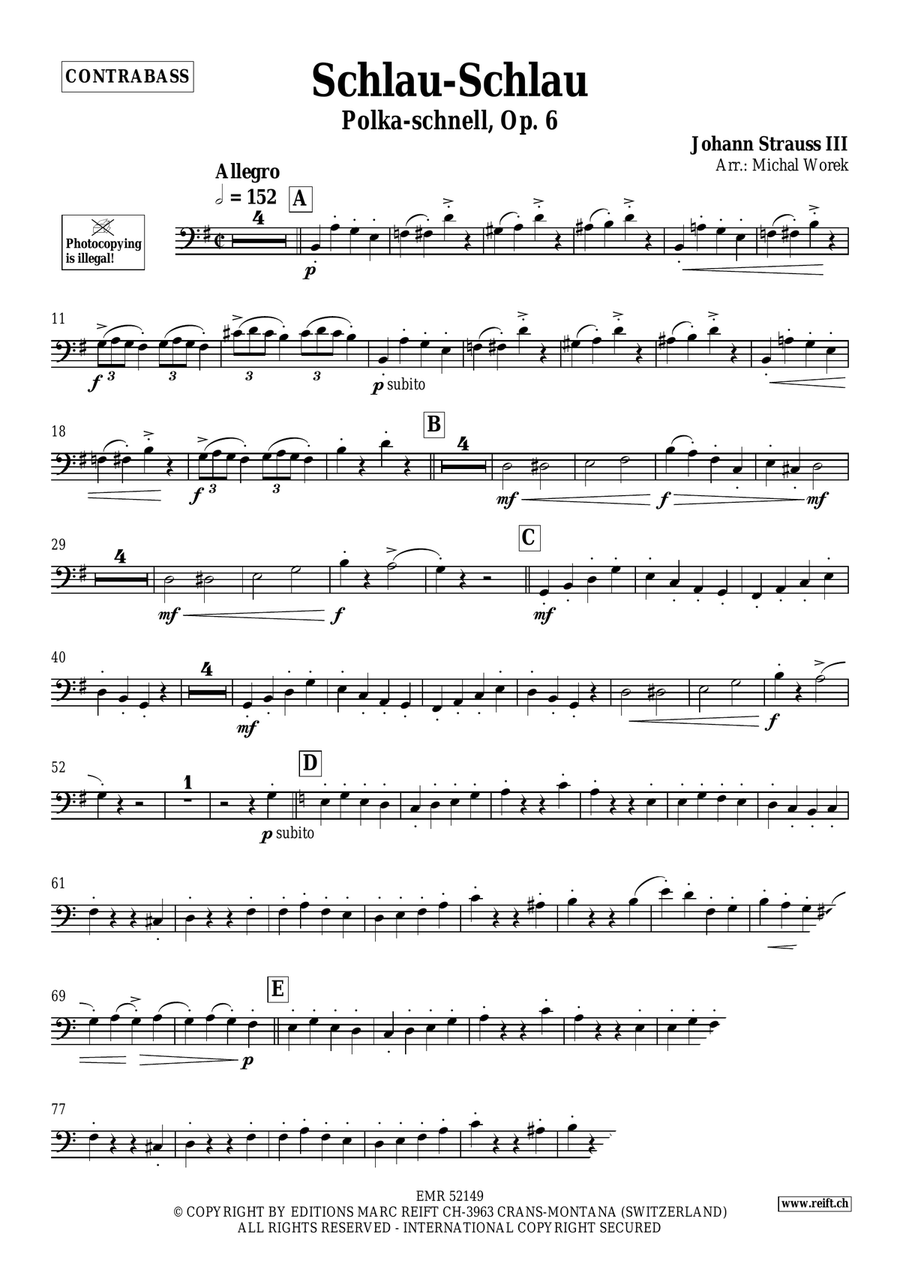 Schlau-Schlau Schlau-Schlau Double Bass scores gallery preview page 3