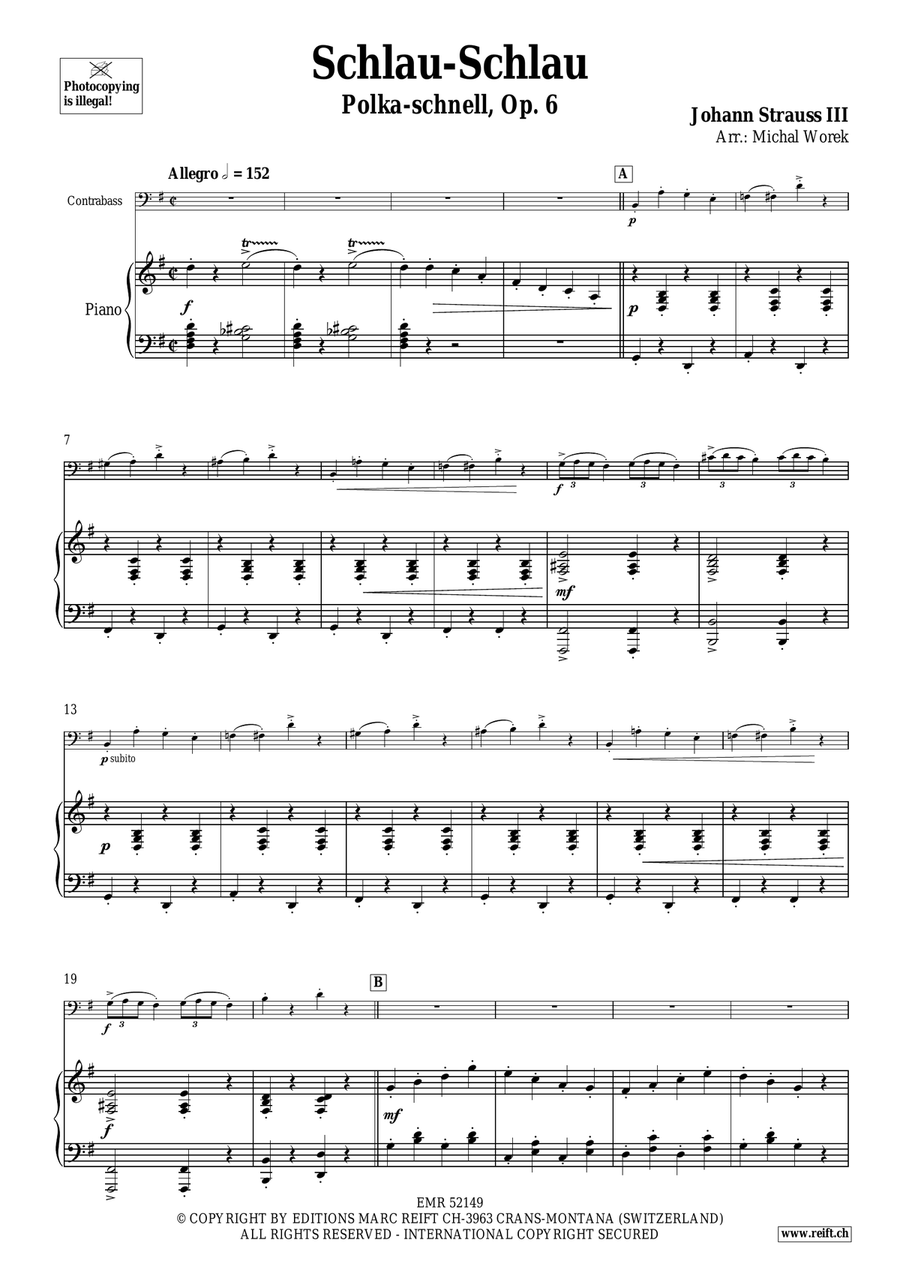 Schlau-Schlau Schlau-Schlau Double Bass scores gallery preview page 4