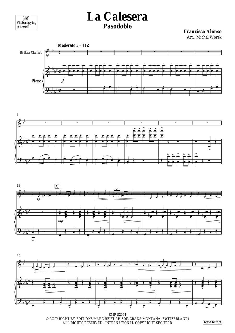 La Calesera La Calesera Bass Clarinet scores gallery preview page 4
