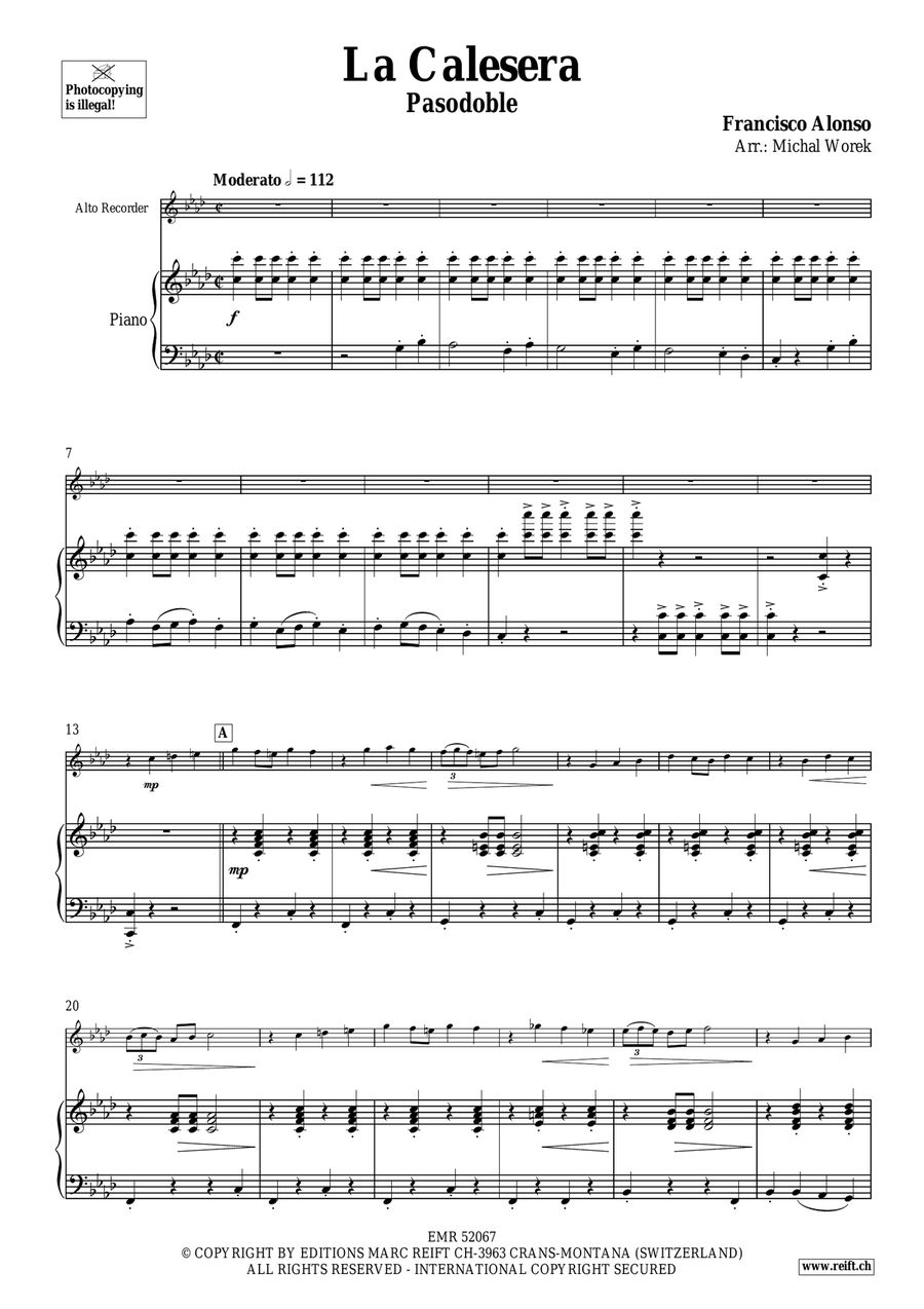 La Calesera La Calesera Alto Recorder scores gallery preview page 4