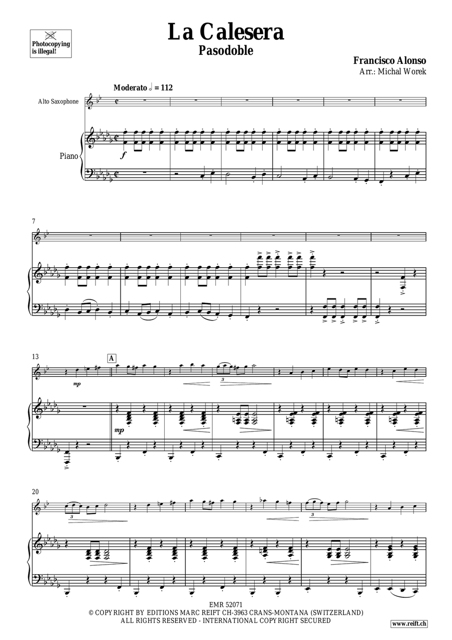 La Calesera La Calesera Alto Saxophone scores gallery preview page 4