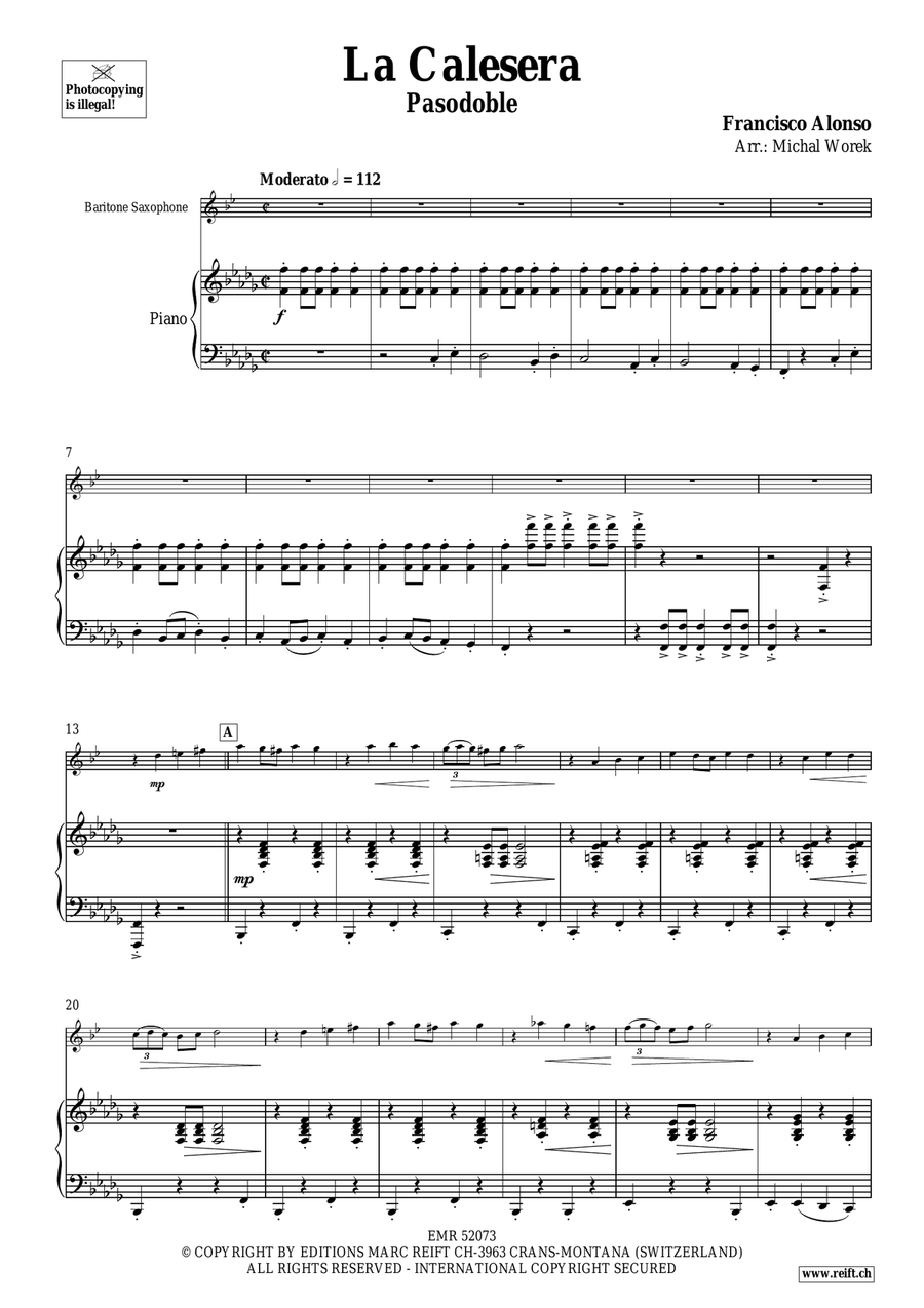 La Calesera La Calesera Baritone Saxophone scores gallery preview page 4
