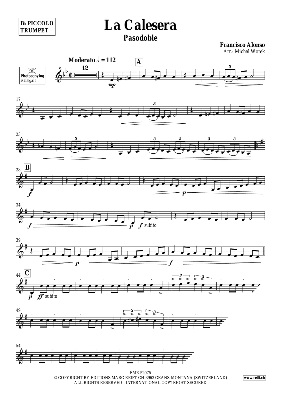 La Calesera La Calesera Piccolo Trumpet scores gallery preview page 3