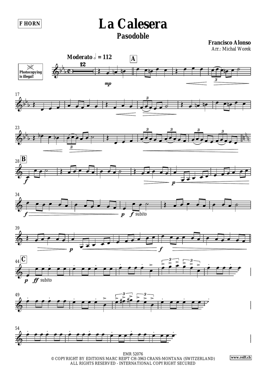 La Calesera La Calesera Horn scores gallery preview page 3