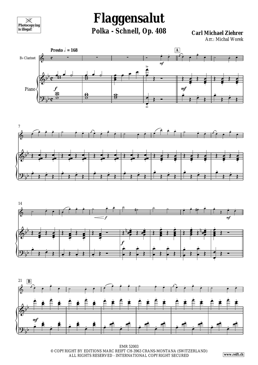 Flaggensalut Flaggensalut Clarinet Solo scores gallery preview page 4