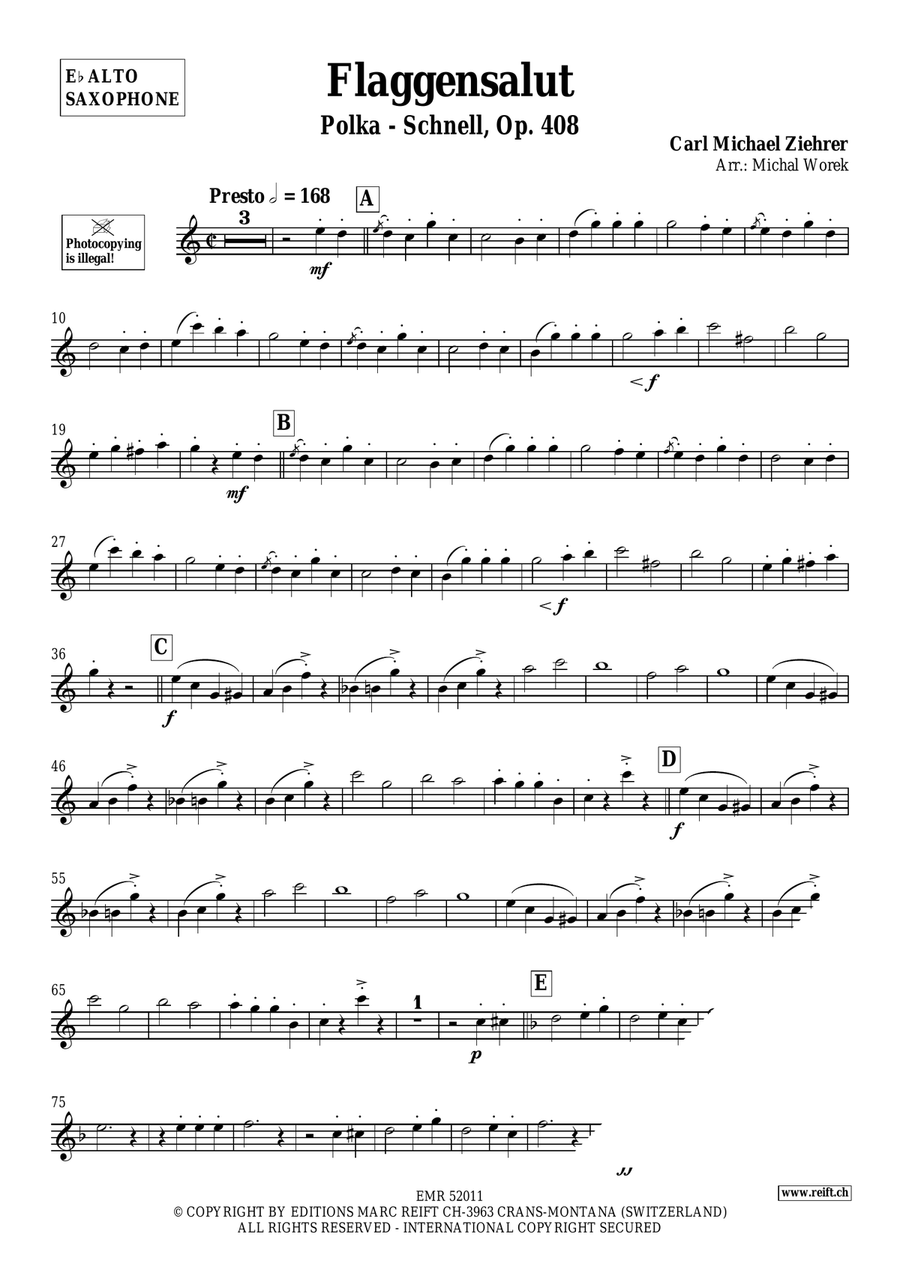 Flaggensalut Flaggensalut Alto Saxophone scores gallery preview page 3