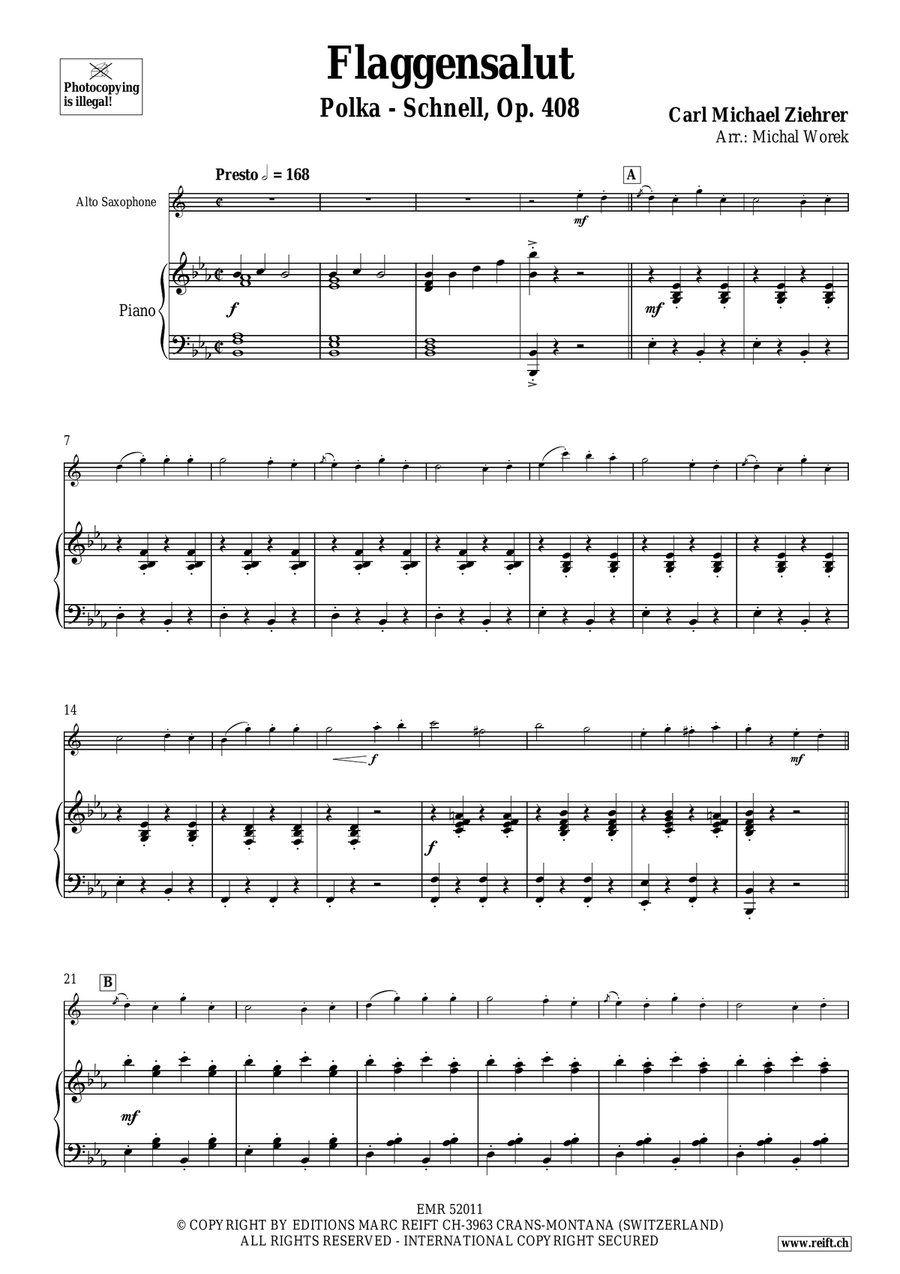 Flaggensalut Flaggensalut Alto Saxophone scores gallery preview page 4