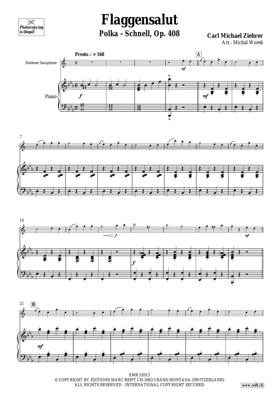Flaggensalut Flaggensalut Baritone Saxophone scores gallery preview page 4