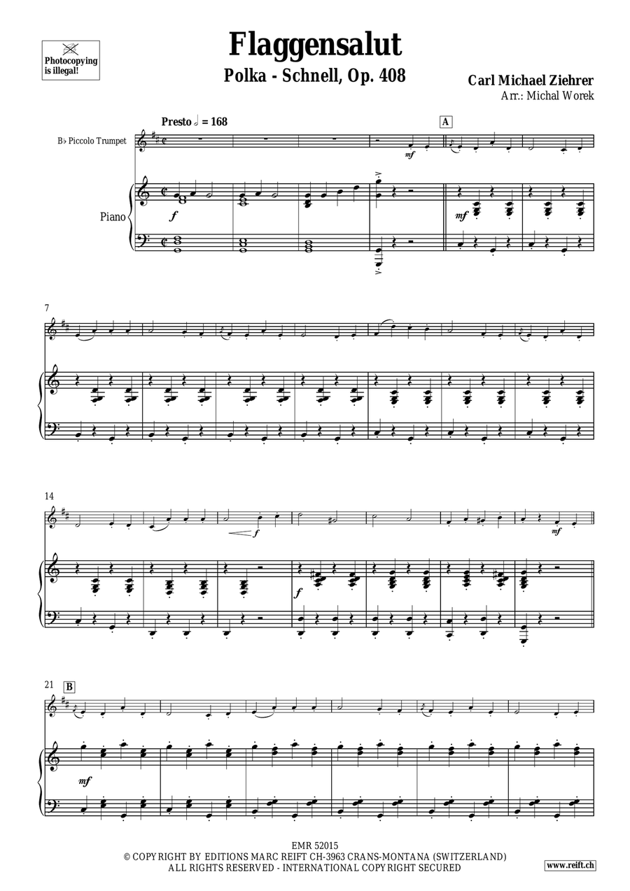 Flaggensalut Flaggensalut Piccolo Trumpet scores gallery preview page 4