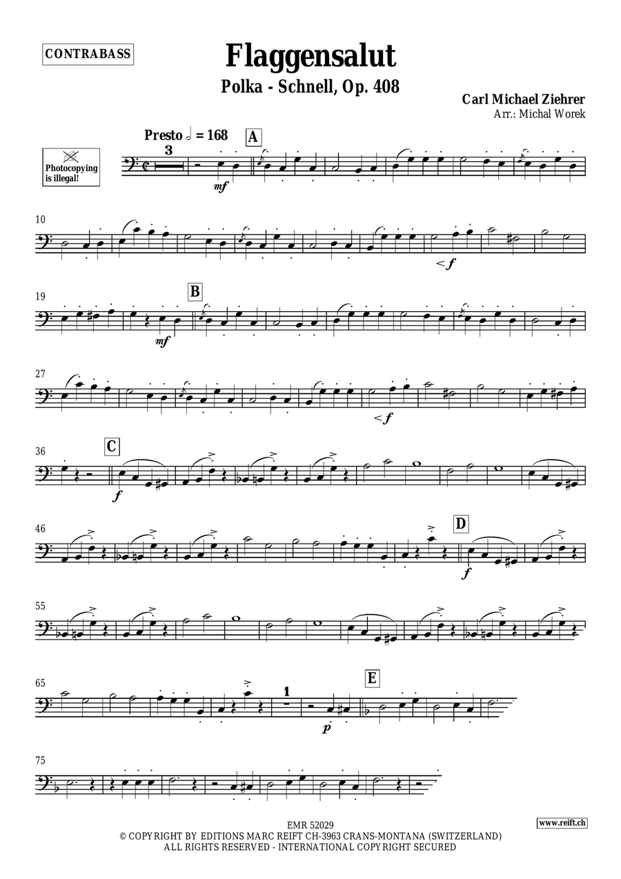 Flaggensalut Flaggensalut Double Bass scores gallery preview page 3