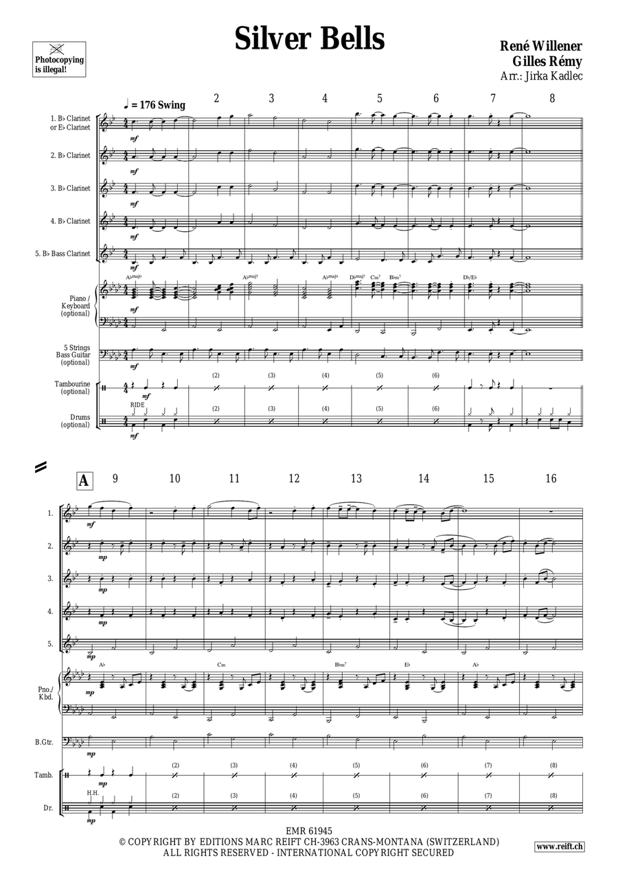Silver Bells Silver Bells Clarinet Quintet scores gallery preview page 3