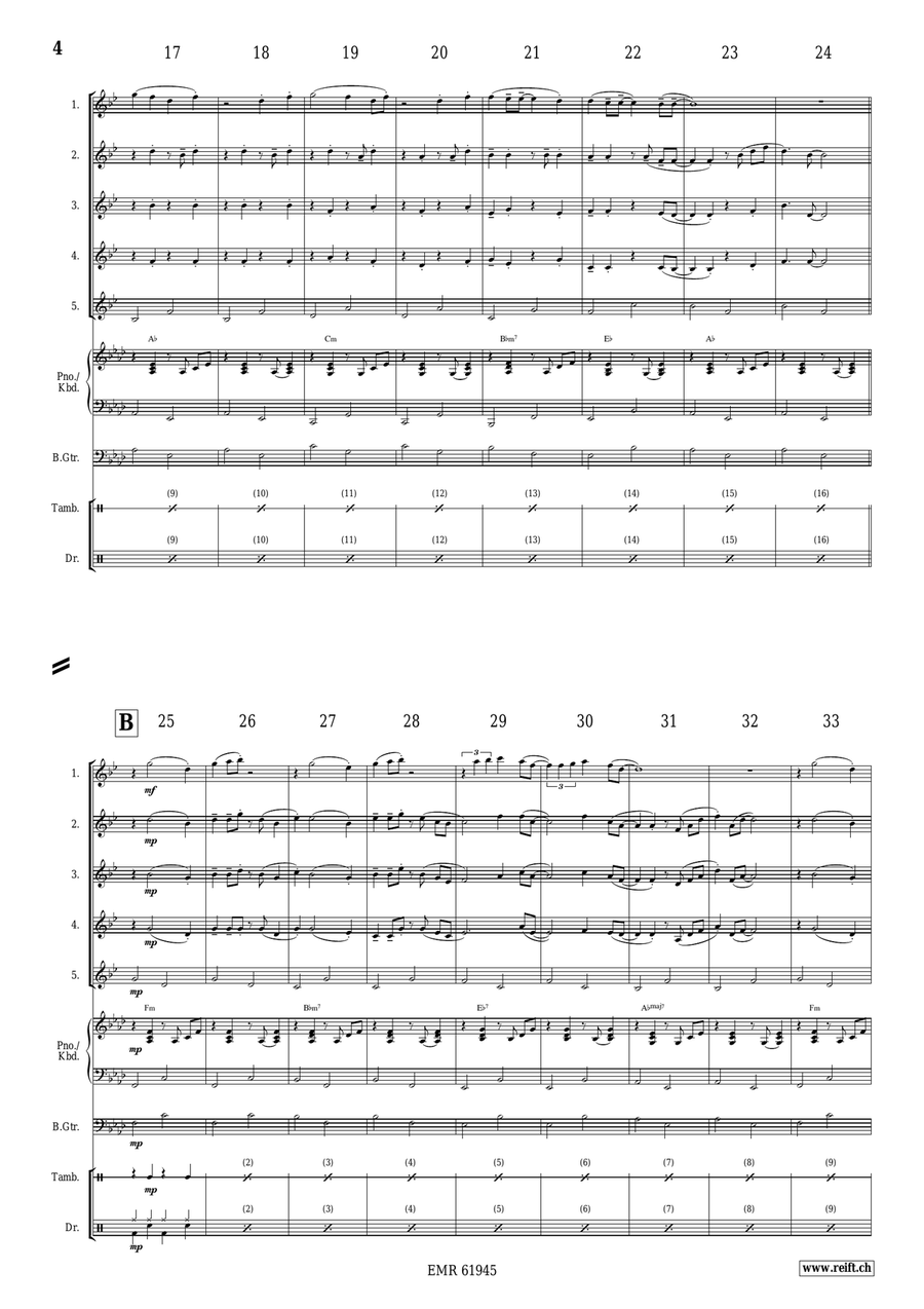 Silver Bells Silver Bells Clarinet Quintet scores gallery preview page 4