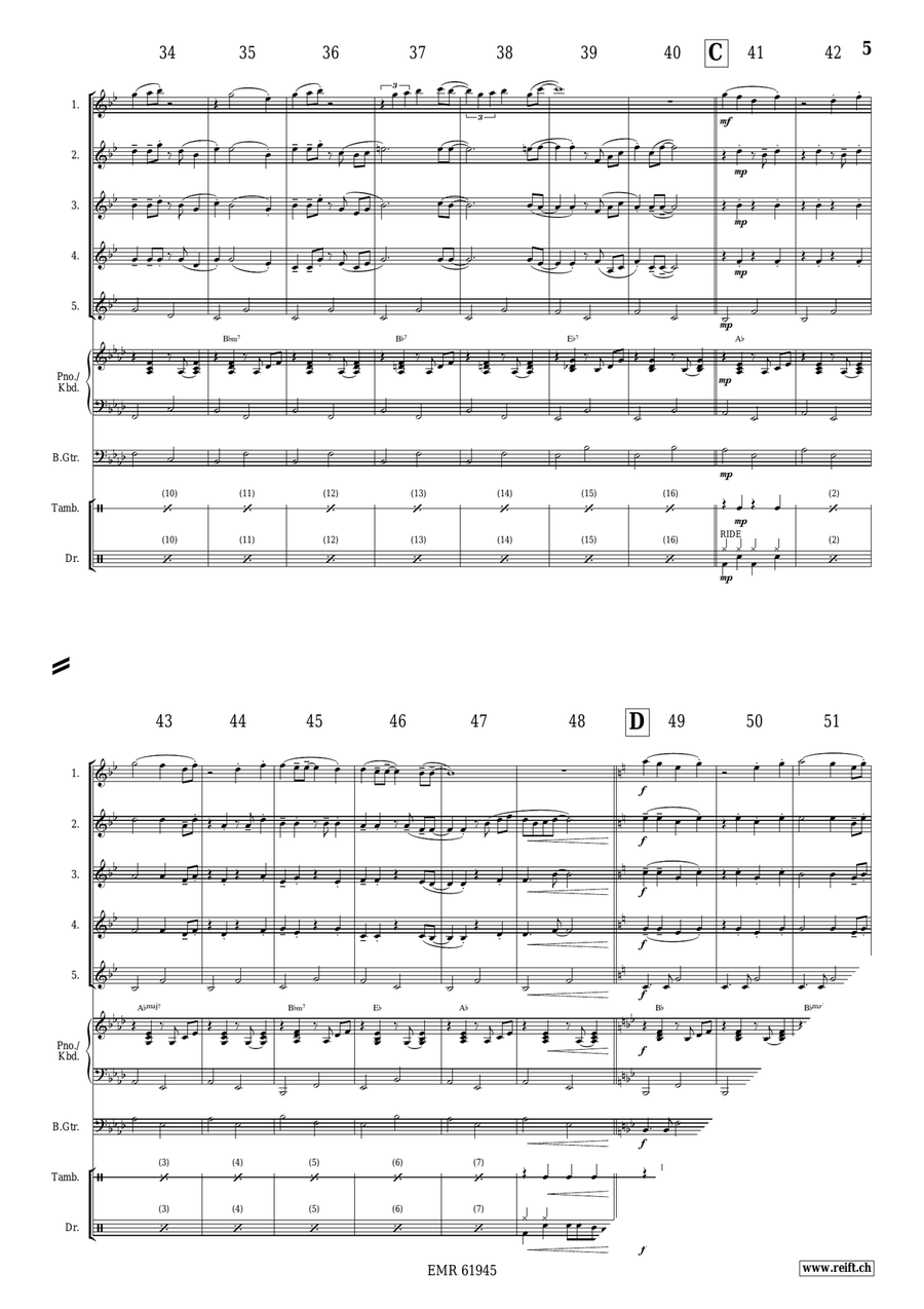 Silver Bells Silver Bells Clarinet Quintet scores gallery preview page 5