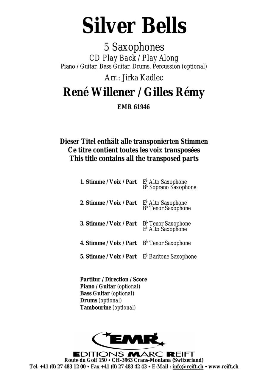 Silver Bells Silver Bells Saxophone Quintet scores gallery preview page 2