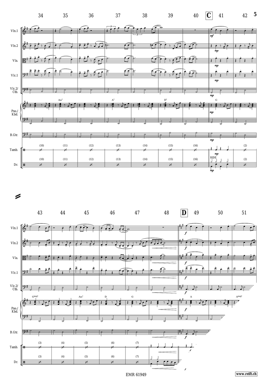Silver Bells Silver Bells String Quintet scores gallery preview page 5