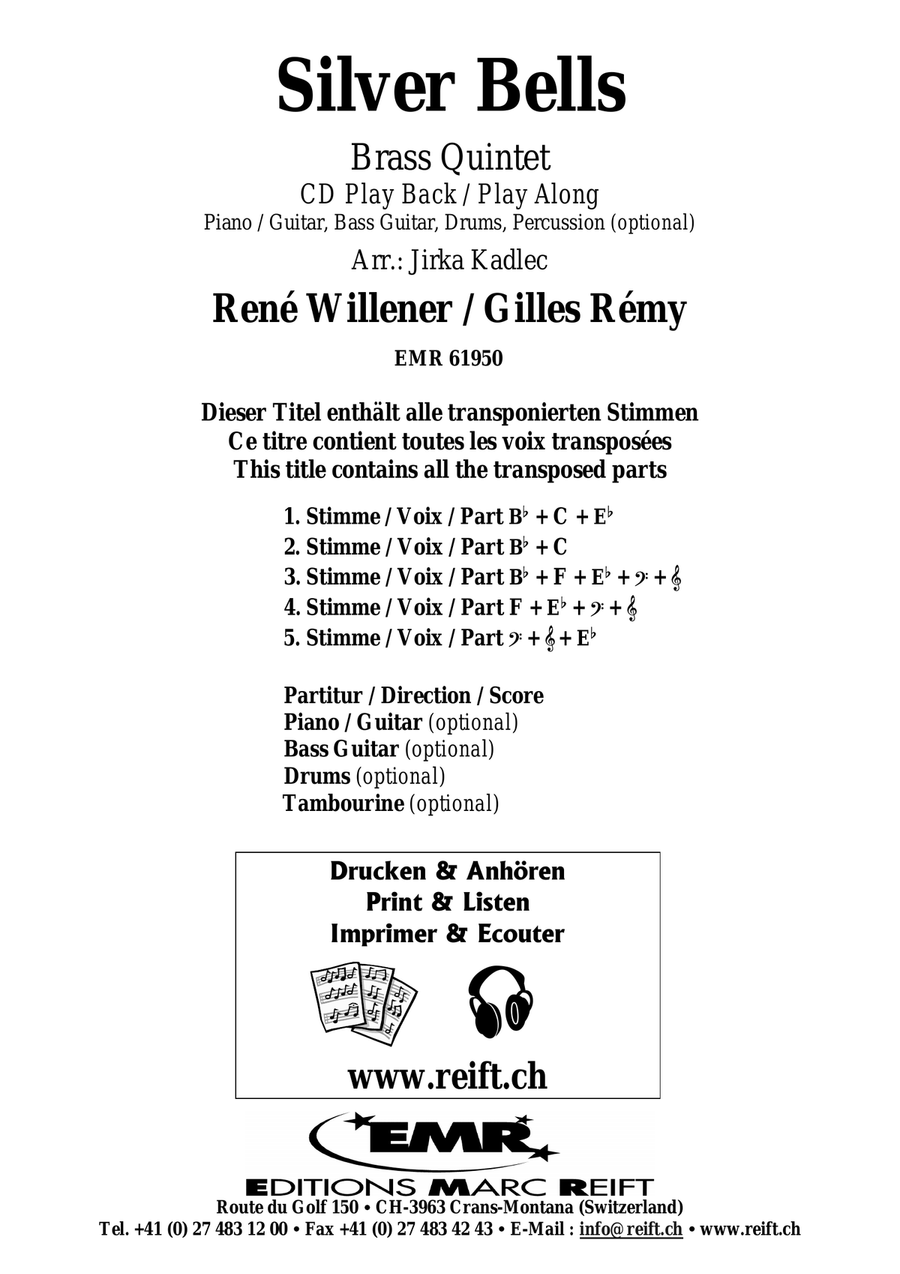 Silver Bells Silver Bells Brass Quintet scores gallery preview page 2