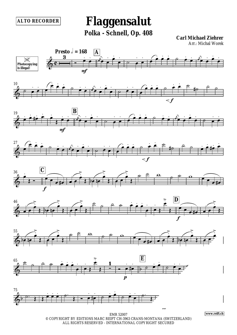 Flaggensalut Flaggensalut Alto Recorder scores gallery preview page 3