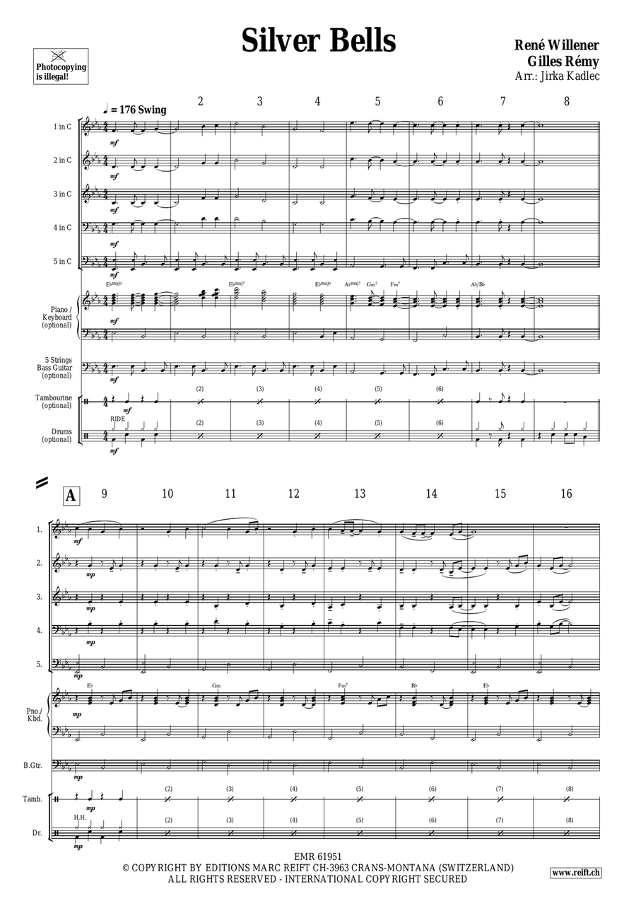 Silver Bells Silver Bells Woodwind Quintet scores gallery preview page 3