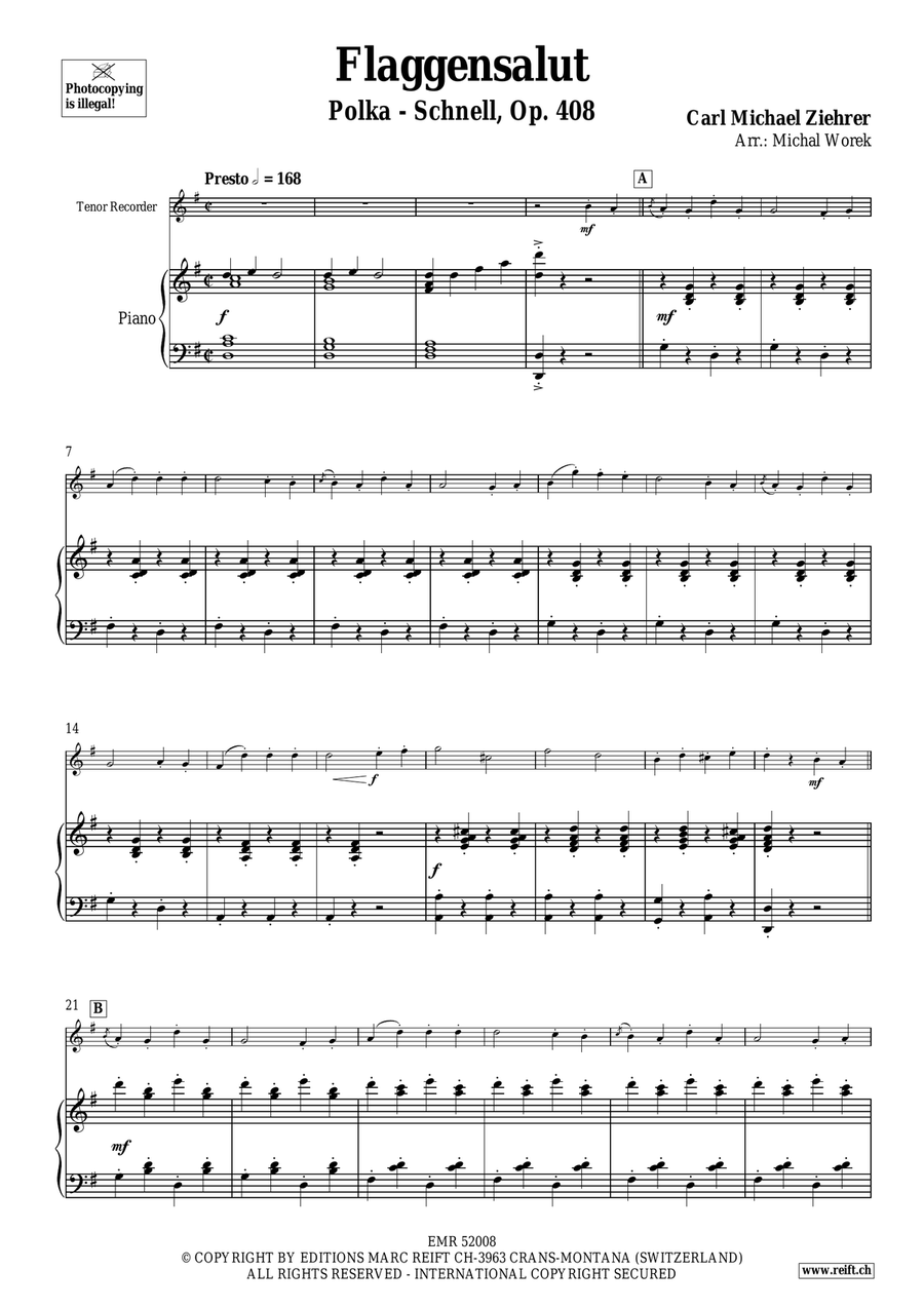 Flaggensalut Flaggensalut Tenor Recorder scores gallery preview page 4