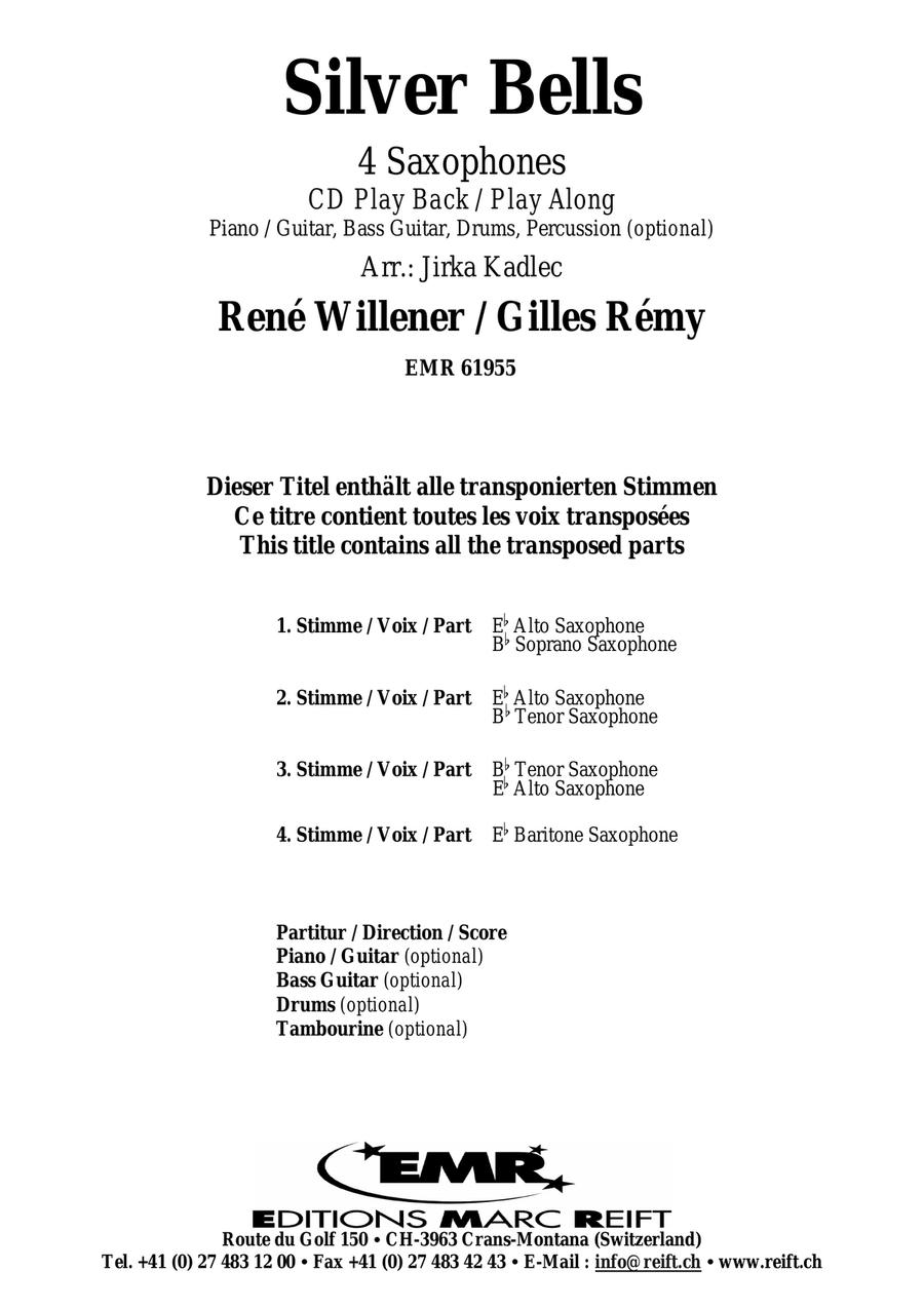 Silver Bells Silver Bells Saxophone Quartet scores gallery preview page 2