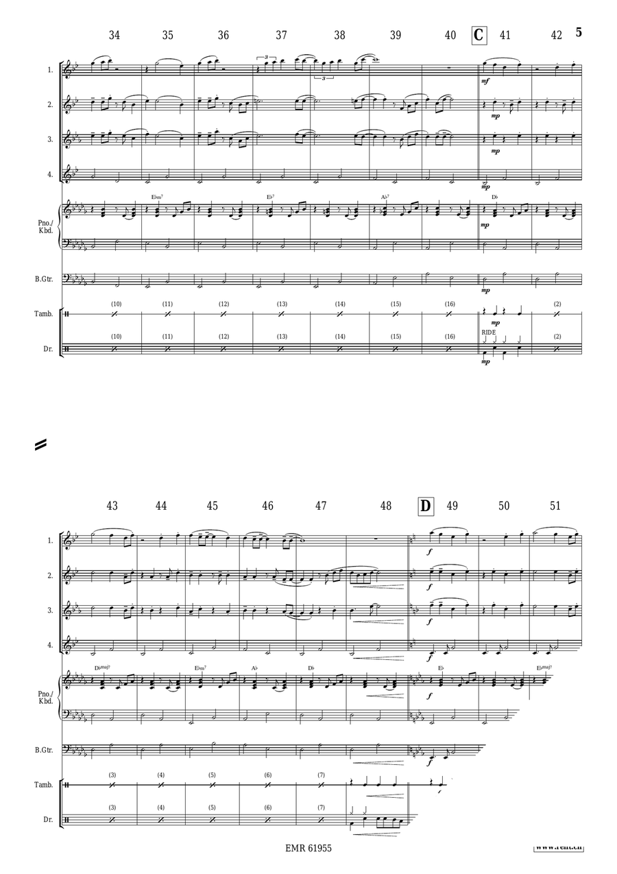Silver Bells Silver Bells Saxophone Quartet scores gallery preview page 5