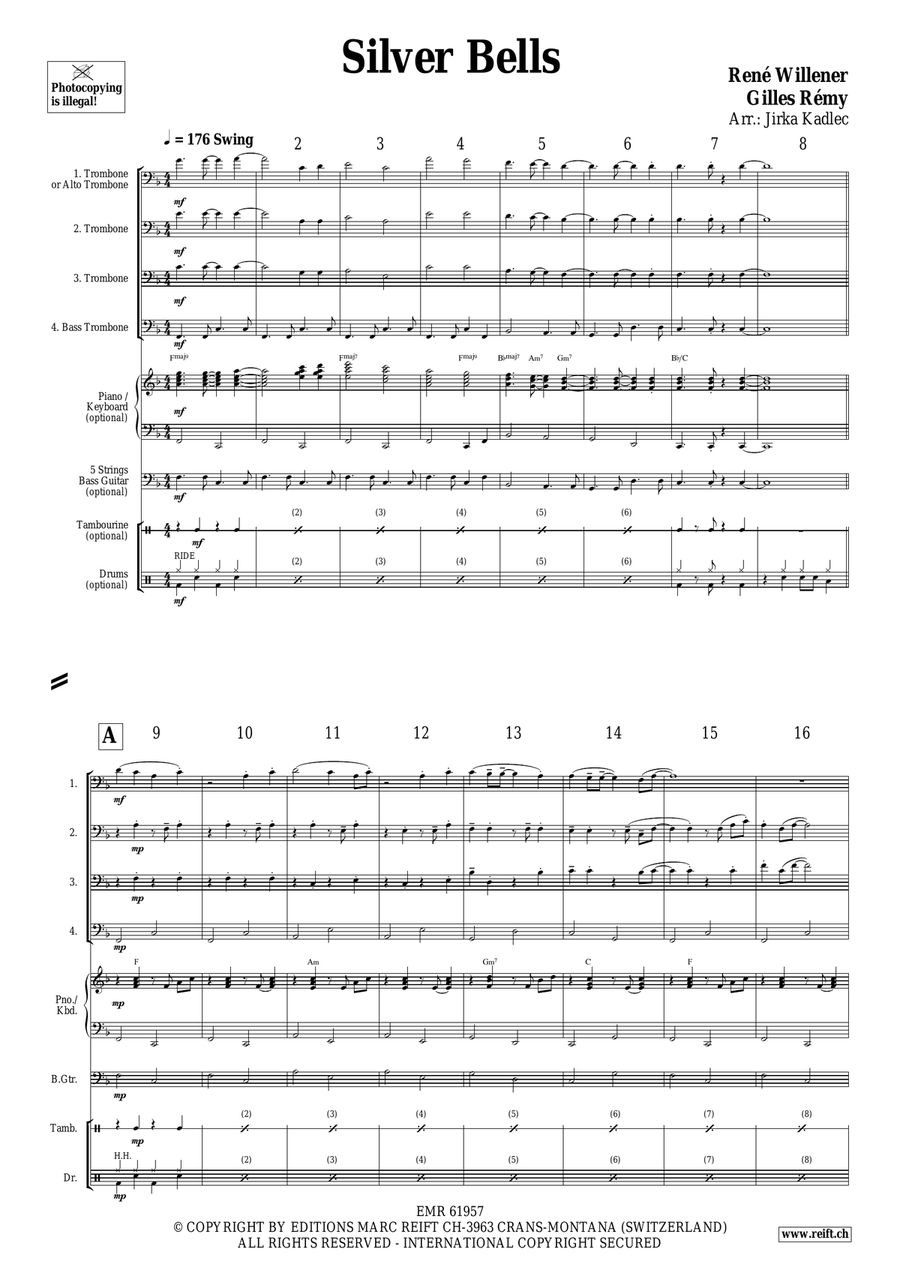 Silver Bells Silver Bells Trombone Quartet scores gallery preview page 3