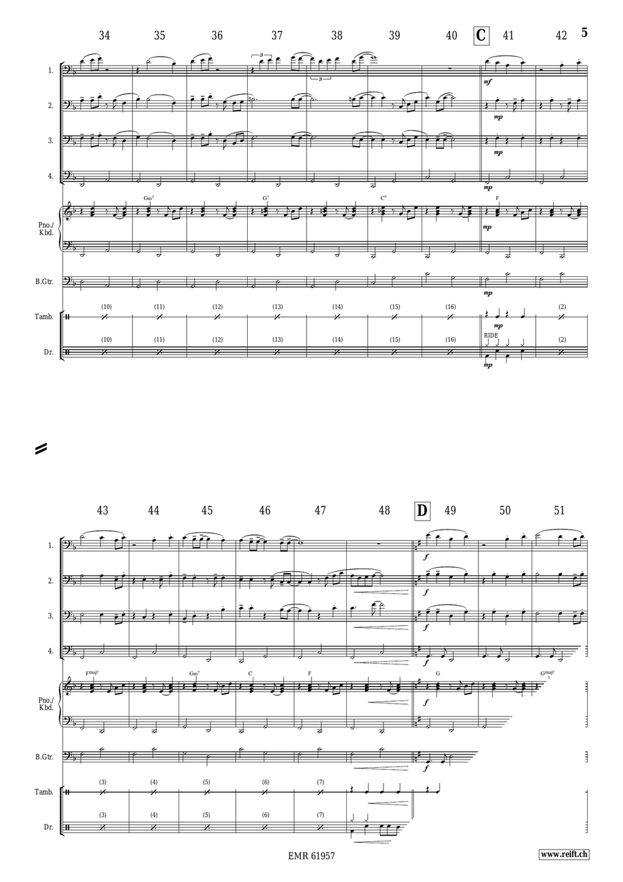 Silver Bells Silver Bells Trombone Quartet scores gallery preview page 5