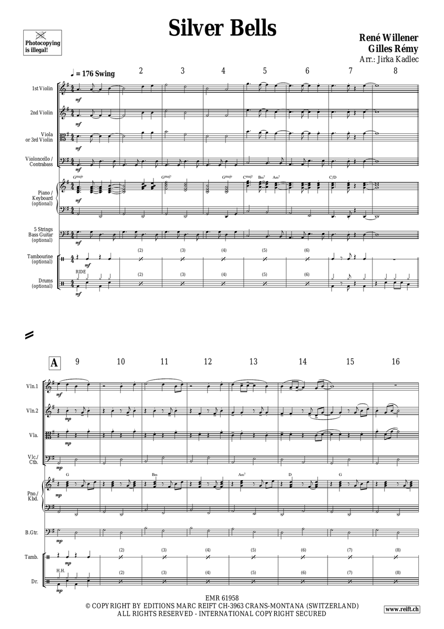 Silver Bells Silver Bells String Quartet scores gallery preview page 3