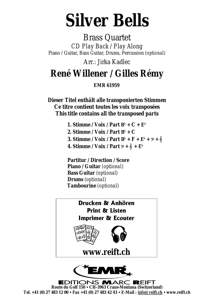 Silver Bells Silver Bells Brass Quartet scores gallery preview page 2