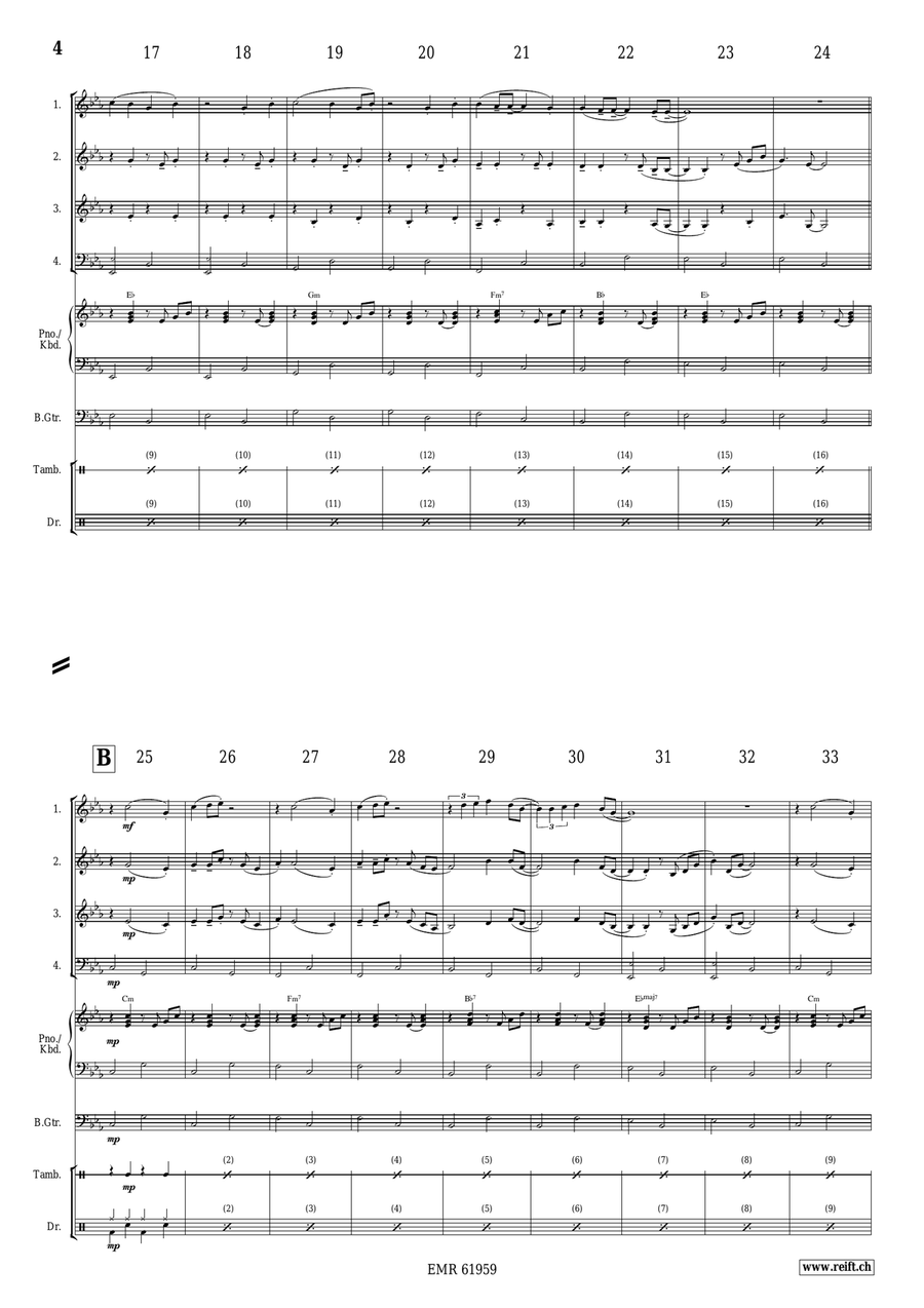 Silver Bells Silver Bells Brass Quartet scores gallery preview page 4