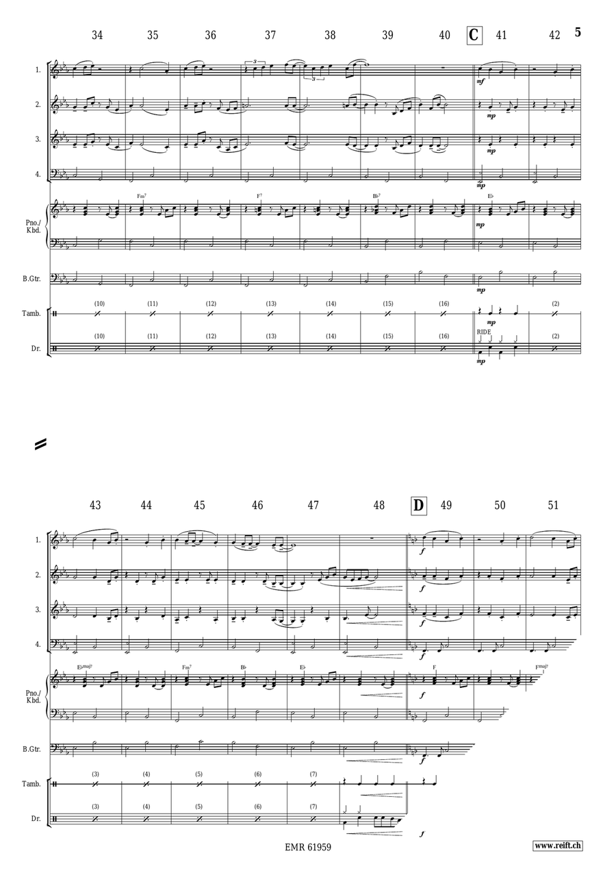 Silver Bells Silver Bells Brass Quartet scores gallery preview page 5