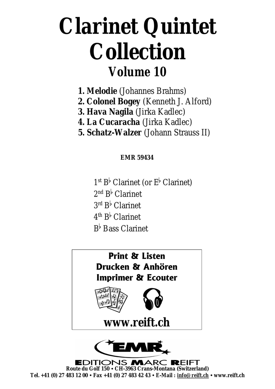 Clarinet Quintet Collection Volume 10 Clarinet Quintet scores gallery preview page 2