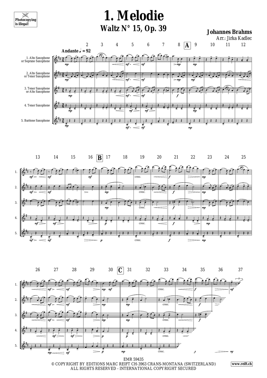 Saxophone Quintet Collection Volume 10 Saxophone Quintet scores gallery preview page 3